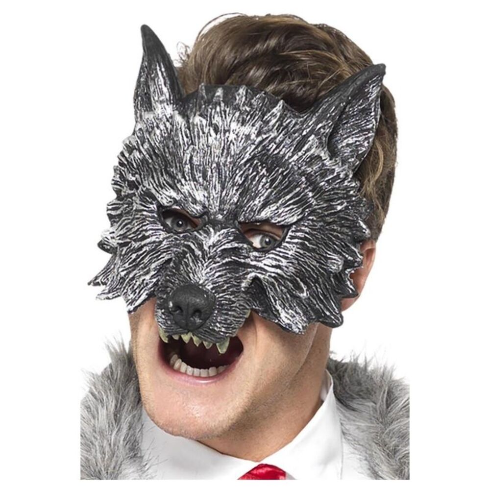 Smiffys Unisex Adult Deluxe Big Bad Wolf Mask / Gray
